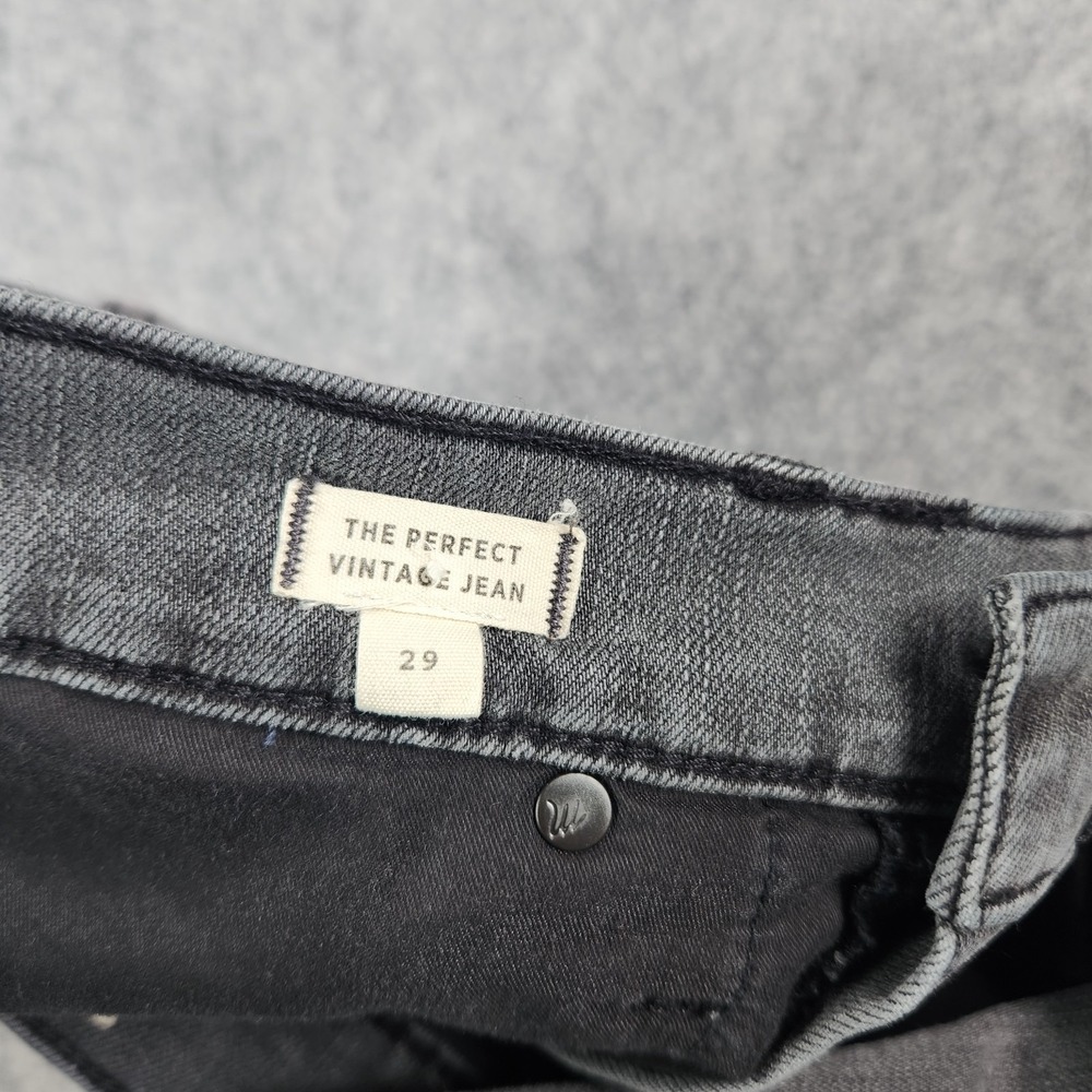 Madewell Jeans Womens 29 Black The Perfect Vintage Jean Denim Stretch - Picture 10 of 14